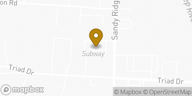 Map showing the location of Subway in Colfax, NC 27235