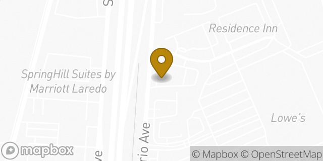 Map showing the location of Buffalo Wild Wings in Laredo, TX 78041