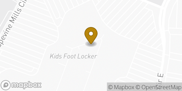 Map showing the location of Kids Foot Locker in Grapevine, TX 76051