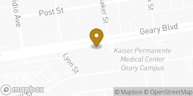 Map showing the location of San Francisco Medical Center in San Francisco, CA 94115