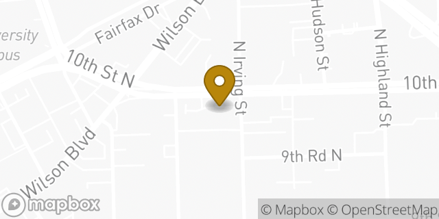 Map showing the location of Budget Car Rental in Arlington, VA 22201