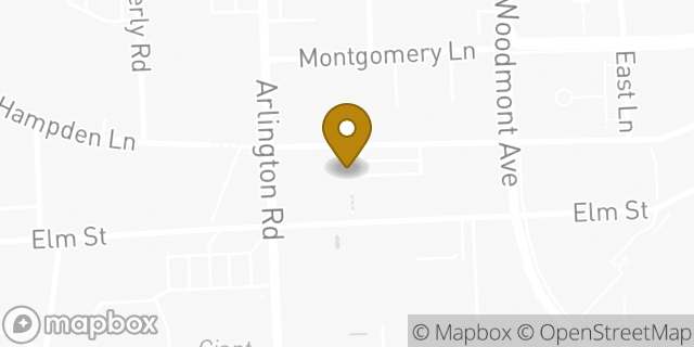 Map showing the location of The UPS Store in Bethesda, MD 20814