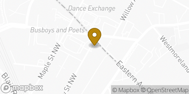 Map showing the location of The UPS Store in Washington, DC 20012