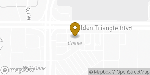 Map showing the location of Chase Bank in Fort Worth, TX 76244