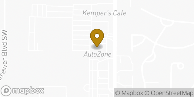 Map showing the location of AutoZone in Atlanta, GA 30315