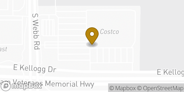 Map showing the location of Costco in Wichita, KS 67207