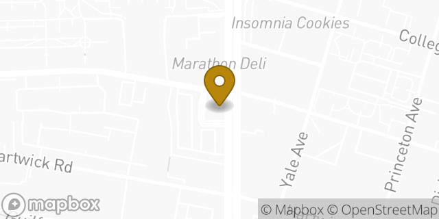 Map showing the location of Bank Of America in College Park, MD 20740