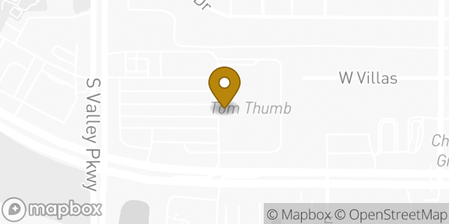 Map showing the location of Starbucks in Lewisville, TX 75067