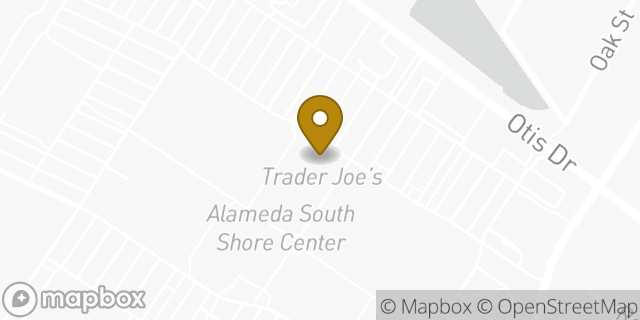 Map showing the location of Trader Joe's in Alameda, CA 94501