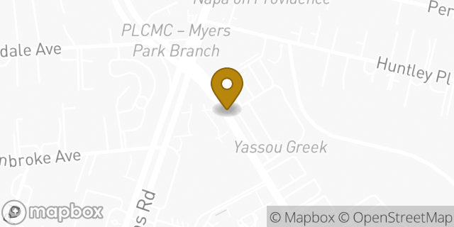 Map showing the location of Starbucks in Charlotte, NC 28207