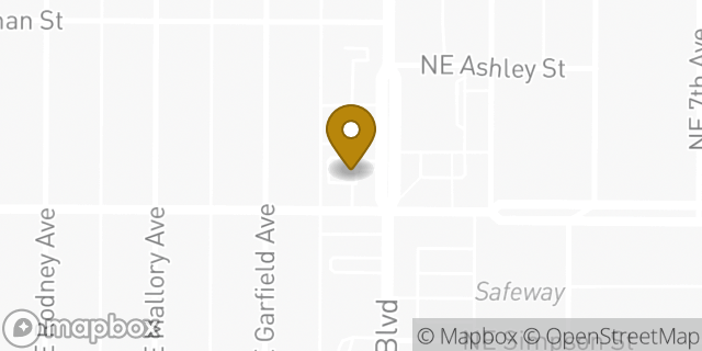 Map showing the location of Starbucks in Portland, OR 97211