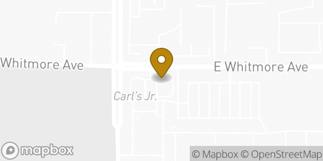 Map showing the location of Starbucks in Modesto, CA 95358