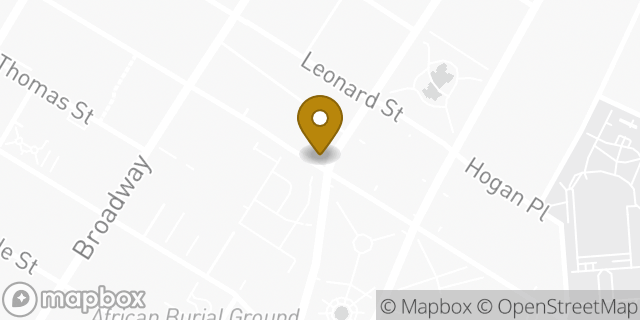 Map showing the location of Starbucks in New York, NY 10013