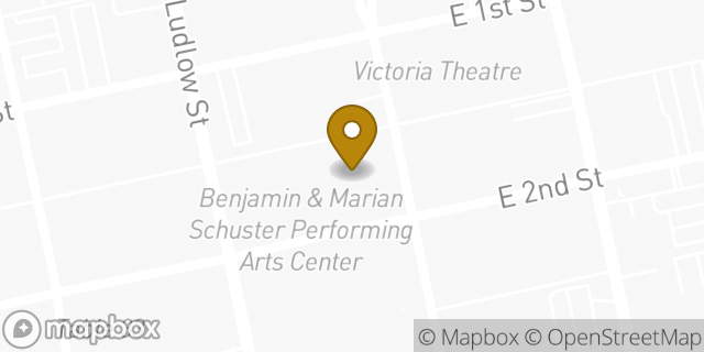 Map showing the location of Starbucks Coffee Company in Dayton, OH 45402