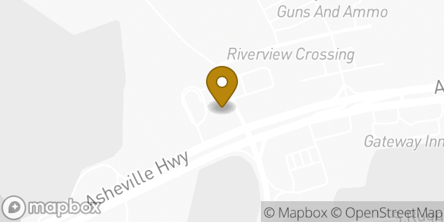 Map showing the location of Dunkin' in Knoxville, TN 37924