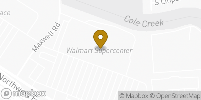 Map showing the location of Walmart in Houston, TX 77040