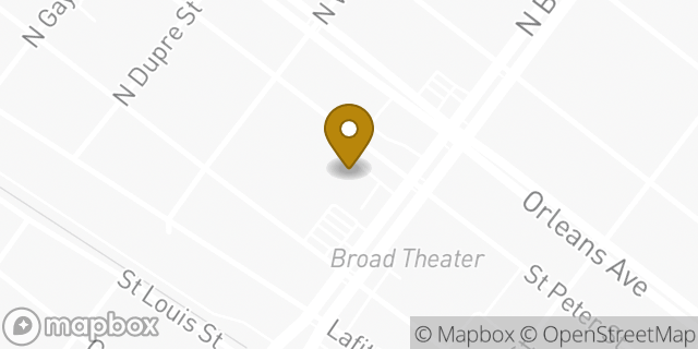 Map showing the location of AutoZone in New Orleans, LA 70119