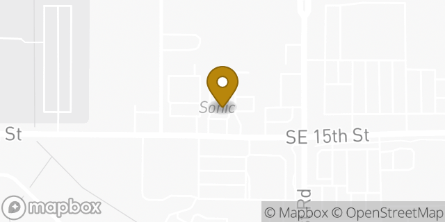 Map showing the location of Sonic Drive In in Midwest City, OK 73130