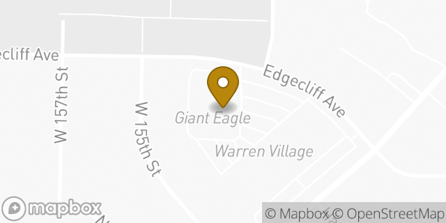 Map showing the location of Giant Eagle in Cleveland, OH 44111