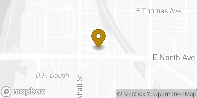 Map showing the location of McDonald's in Milwaukee, WI 53202