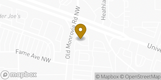 Map showing the location of Regions Bank in Huntsville, AL 35806