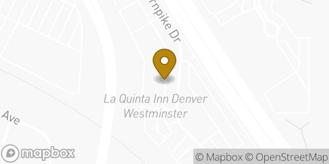 Map showing the location of La Quinta Inn in Westminster, CO 80031