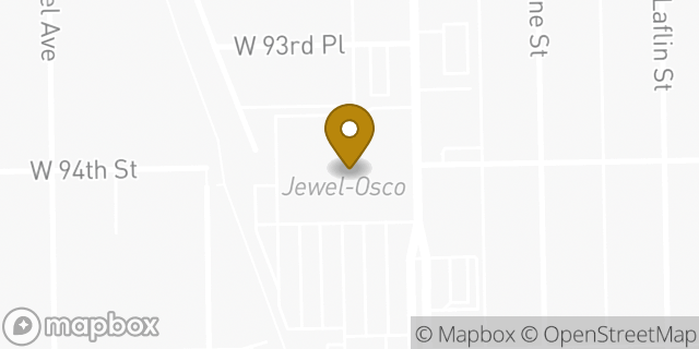 Map showing the location of Jewel-Osco in Chicago, IL 60620