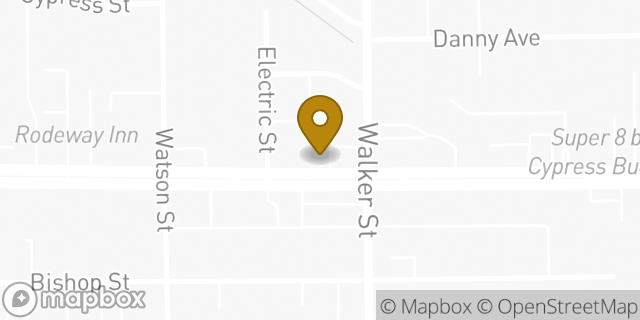 Map showing the location of AutoZone in Cypress, CA 90630
