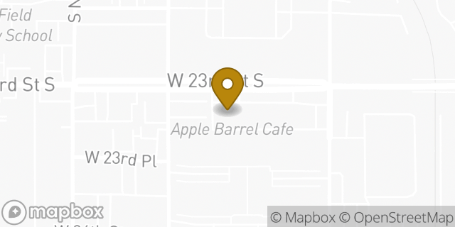Map showing the location of Subway in Tulsa, OK 74107