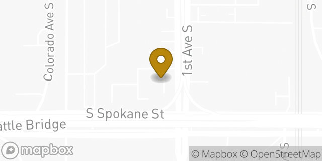 Map showing the location of Penske Truck Rental in Seattle, WA 98134