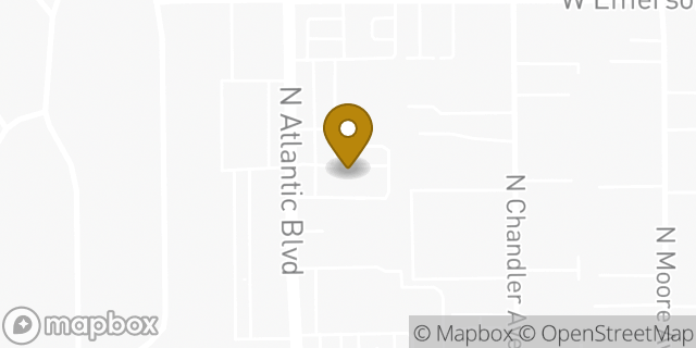 Map showing the location of Bank Of America in Monterey Park, CA 91754