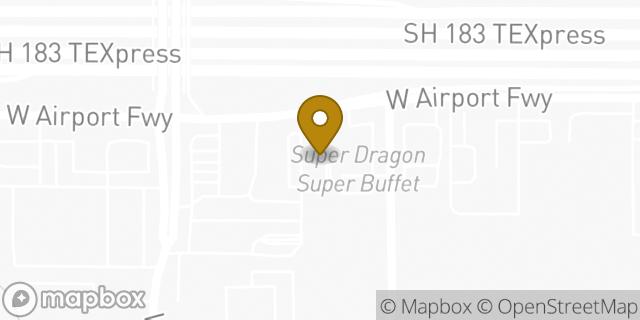 Map showing the location of Whataburger in Euless, TX 76040