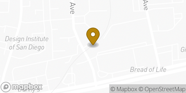 Map showing the location of Marshall's Industrial Hardware in San Diego, CA 92121