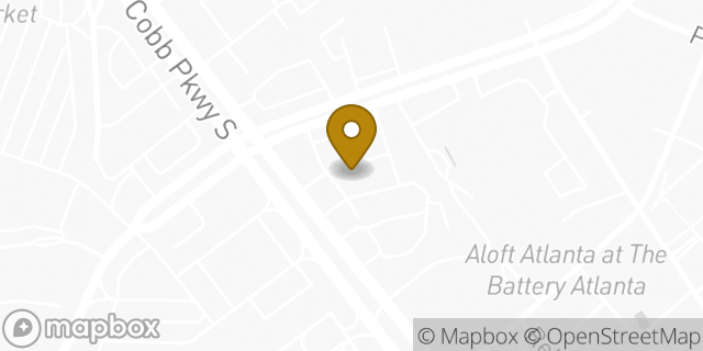 Map showing the location of Baskin-Robbins in Atlanta, GA 30339