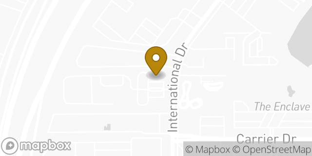 Map showing the location of Buffalo Wild Wings in Orlando, FL 32819