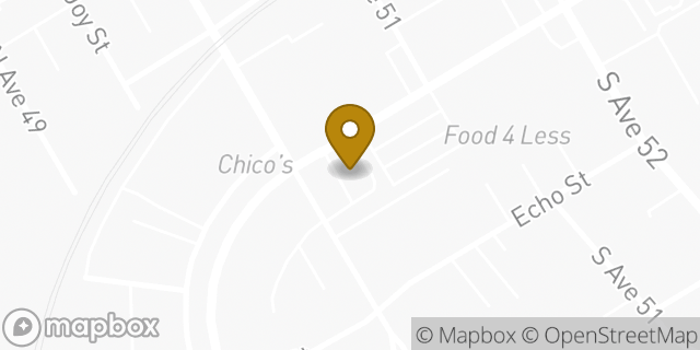 Map showing the location of McDonald's in Los Angeles, CA 90042