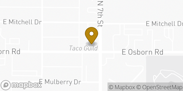 Map showing the location of Starbucks in Phoenix, AZ 85012