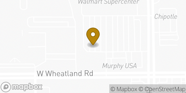 Map showing the location of Walmart Supercenter in Dallas, TX 75249