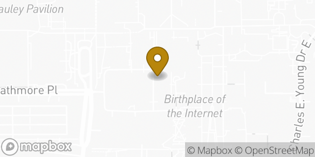 Map showing the location of Amazon Locker - Lews in Los Angeles, CA 90095