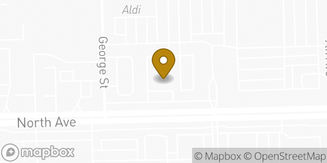 Map showing the location of Olive Garden in Melrose Park, IL 60160