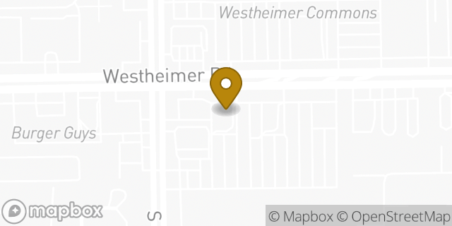 Map showing the location of Starbucks in Houston, TX 77077