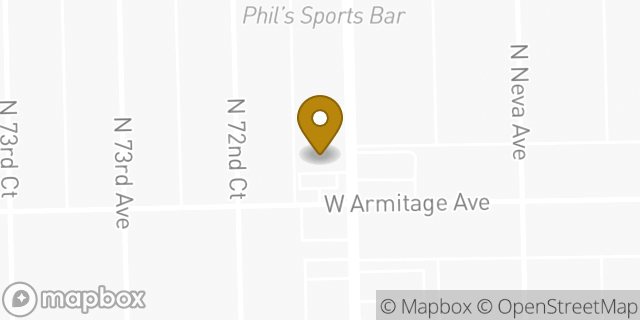 Map showing the location of Amazon Locker - Bibliography in Elmwood Park, IL 60707