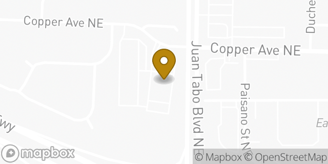 Map showing the location of Olive Garden in Albuquerque, NM 87123