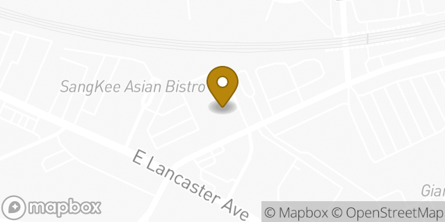 Map showing the location of Whole Foods Market in Wynnewood, PA 19096