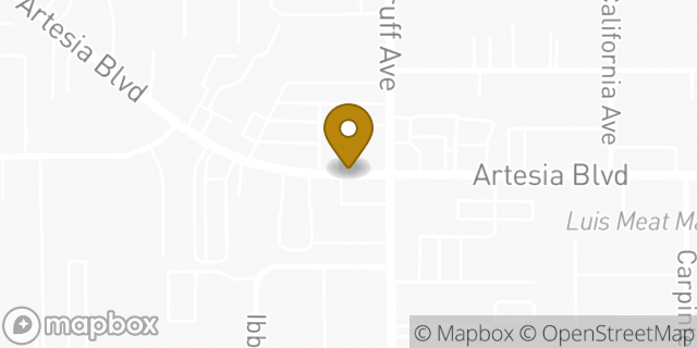 Map showing the location of McDonald's in Bellflower, CA 90706