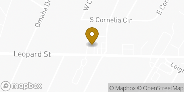 Map showing the location of Whataburger in Corpus Christi, TX 78408