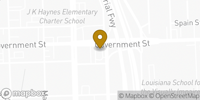 Map showing the location of Sonic Drive In in Baton Rouge, LA 70802