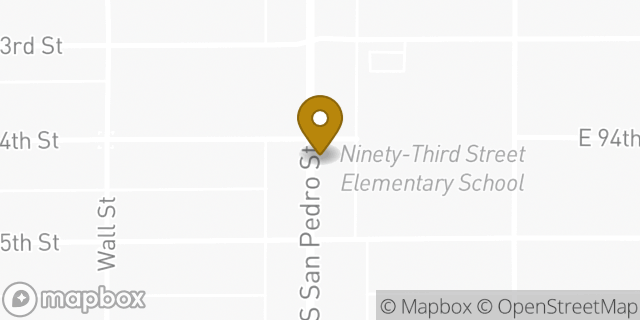 Map showing the location of Mt Olive Church of Christ in Los Angeles, CA 90003