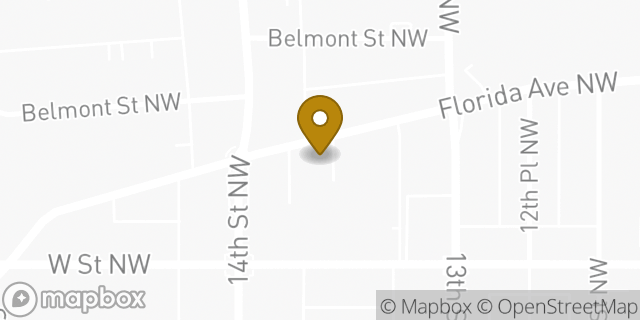 Map showing the location of La Colombe Coffee Workshop in Washington, DC 20009