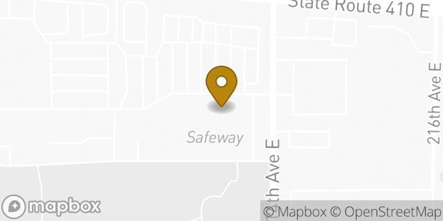 Map showing the location of Starbucks in Bonney Lake, WA 98391